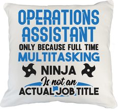 Make Your Mark Design Operations Assistant. Funny White Pillow Cover for Ninja M - £19.89 GBP+