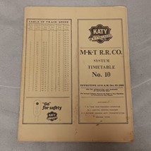 MKT Katy Railroad Employee Timetable 1981 No 10 Missouri Kansas Texas 40... - $16.95