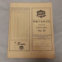 MKT Katy Railroad Employee Timetable 1981 No 10 Missouri Kansas Texas 40... - £13.05 GBP