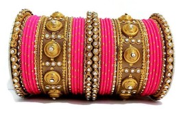 Indian Pink Punjabi Traditional Bridal Wedding Chura/Chuda 30 Bangle Set 2.10 - £21.01 GBP