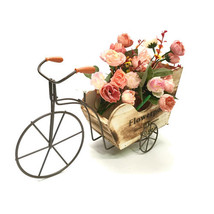 Flowerpot de Rose 3-Wheeled Bicycle w/ Flower Décor - Brown - £32.36 GBP