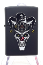 Jester Skull With All Seeing Eye  Zippo Lighter  - Black Matte 79959 - £23.17 GBP