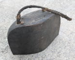 Large Vintage Wooden Cow Bell Hand Carved Primitive Hanging Cattle Bell ... - £56.08 GBP