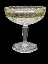 Antique INDIANA GLASS 5&quot; Open Compote ROSE POINT BAND Candy Trinket Dish... - $25.40 CAD