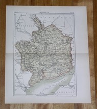 1885 Original Antique Map Of County Of Monmouth Newport England - £15.08 GBP
