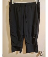 Nike Fit Dri Womens Black Cropped Athletic Pants Size Medium - £11.54 GBP