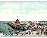 Manhattan Beach Pier Chicago Illiniois IL DB Postcard Y5 - £3.92 GBP