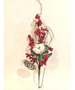 Red Berry Spray Pick with Iced Pine Cone - £4.65 GBP