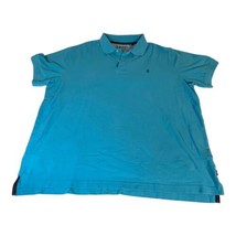 Izod Heritage Polo Golf Men&#39;s Turquoise Blue Size XL Teal Button Up Casu... - $18.69