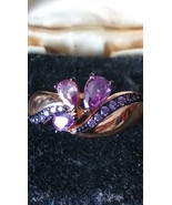 Vintage 1990-s 14 Ct Rolled Gold Amethyst Ring Size UK P.5 US 7.75 - Hal... - $1,477.86 MXN