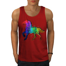 Wellcoda Splash Horse Paint Mens Tank Top, Dye Color Active Sports Shirt - £14.94 GBP+