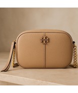 NEW Tory Burch Mcgraw Tiramisu Tan Leather Camera/Crossbody/Shoulder Bag  - $6,561.45 MXN