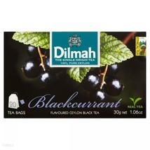 Dilmah Blackcurrant Ceylon black tea- 20 tea bags-  FREE SHIPPING - $9.36