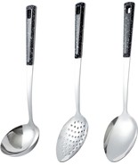 3-Piece,Stainless Steel Serving Spoons Set With Slotted Spoon, Serving S... - $38.97