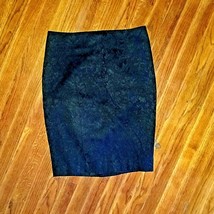 Mossimo Straight Skirt Black Women Size 12 Zipper Closure Back Slit Lined - $14.86