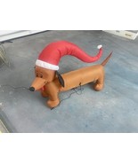 Gemmy Airblown Inflatable Light Up Christmas Pup Dachshund Wiener Dog 4&#39; - $724.04 MXN
