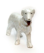 Whippet Racing Dog White Ceramic Figurine Vintage Japan - £13.44 GBP