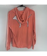 VICTORIA&#39;S SECRET PINK TSHIRT HOODIE Dog Logo Front  &amp;Back WOMENS SIZE XS - $16.72 CAD