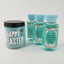 Bath &amp; Body Works Happy Easter Set 3 oz Sweet Bunny Berry Shower Gel 7 oz Candle - £26.03 GBP