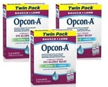 Bausch &amp; Lomb Opcon-A Eye Drops,  Twin bottles 15 ml Exp 06/2024 Pack of 3 - $19.79
