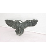 3D Spread Wings Eagle Pewter Belt Buckle; By Indiana Metal Craft USA 1979 - £15.64 GBP