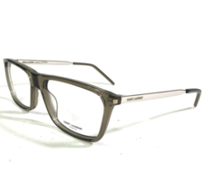 Saint Laurent Eyeglasses Frames SL344 005 Clear Brown Silver Square 54-1... - £116.75 GBP