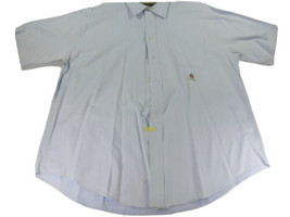 Tommy Hilfiger Button Up Shirt Adult Large Crest Logo  Blue Casual Men L Pocket  - £8.39 GBP