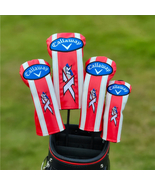 Golf Club Driver Fairway Wood Hybrid Head Cover Callaway XR Red-White 4pcs Set - $45.90