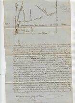 1850 Hand Drawn Lot Map Ellis Clark Mount Holly New Jersey by Deputy Sur... - $186.12