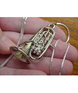 (#M203-F) EUPHONIUM Silver Nickel PENDANT NECKLACE Jewelry instrument - $59.94 CAD