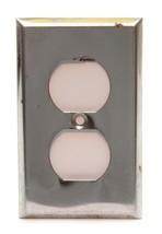 Silver Metal Outlet Plate Cover Vintage - £4.65 GBP