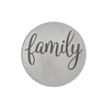 Origami Owl Large Plate (new) FAMILY - SCRIPT SILVER - £11.40 GBP