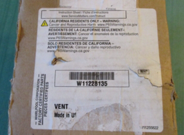 Whirlpool Dishwasher VENT / BLOWER MOTOR - OEM Part # W11228135 - NEW! O... - $49.99