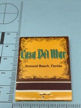 Vintage Matchbook Cover Casa Del Mar Ormond Beach,Fla. gmg unstruck On The Beach - £9.89 GBP