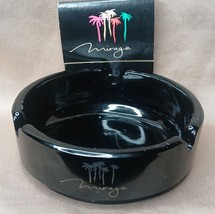Vintage Mirage Casino Ashtray Las Vegas Black Glass Gold Palm Tree Match... - $30.00
