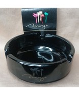 Vintage Mirage Casino Ashtray Las Vegas Black Glass Gold Palm Tree Match... - $30.00