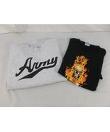 Men&#39;s Medium Gildan Army Sweat Shirt &amp; Fruit of the Loom Army Tee bundle... - $15.83