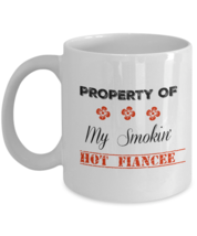 Smokin&#39; Hot Fiancee Mug, Gift For Her, 11oz White Ceramic Coffee, Tea Cup - £17.67 GBP