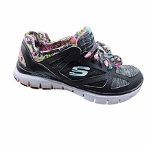 Skechers Skech Flex Relaxed Fit Womens 7.5 Sneakers Black Lace Up with Box - $15.11