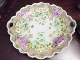 I.E. &amp; C. Co. Nagoya, Japan two handled tray, moriage style,multicolor 1920s[13] - £89.59 GBP