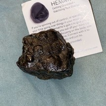 Hematite Stone Crystal Chunk Gray 1.5” W X 1” H X 1” L - $5.70