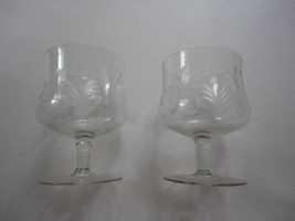 Vintage 11 Etched Stem Crystal Cordial Glass Stout Wine Goblet 5&quot; x 3 3/8&quot; - £15.90 GBP