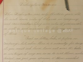 1880s Antique Washington Maxims Ribbon Handwritten Haegerstown Md Sylvester Funk - £37.59 GBP