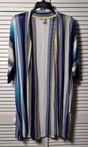 Chico&#39;s Multi-Color 3/4 Sleeve Knit Women Size 1 Open Knit Casual Cardig... - $14.99