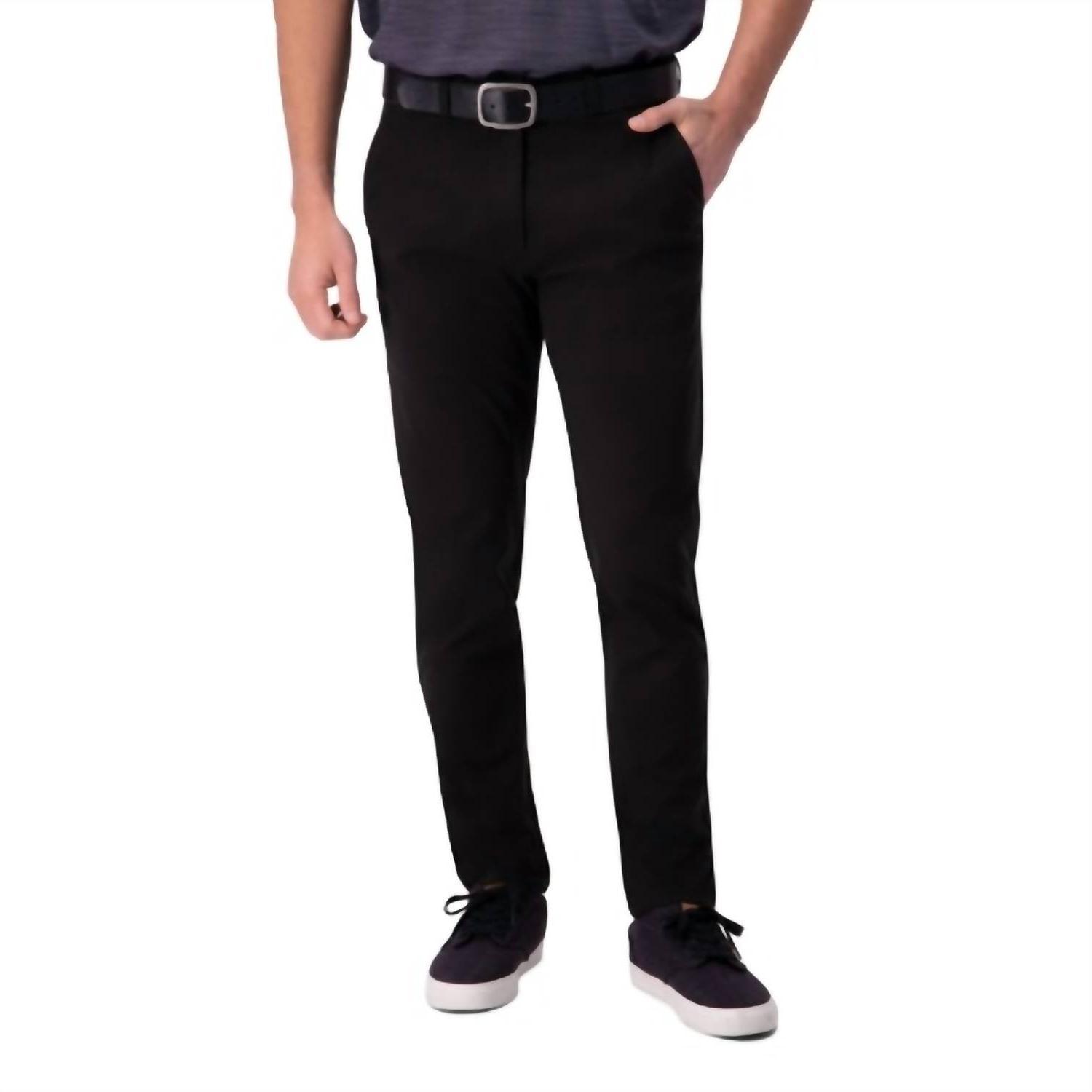 Haggar plain stretch chino slim fit pants Black - $30.00