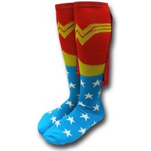 Wonder Woman Women&#39;s Knee-High Socks w/Capes Red - £14.14 GBP
