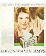 1930 Edison Mazda Lamps Light Bulbs Advertisement General Electric DWJJ19 - $41.12 CAD