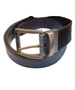 Genuine Dickies Brown Leather Belt 1 3/8&quot; 33mm  WIDE GOLD BRASS BUCKLE S... - £10.24 GBP