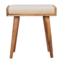 Boucle Cream Tray Style Footstool - $205.00