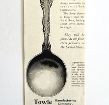 Towle Soup &amp; Bouillon Spoon 1894 Advertisement Victorian Silverware ADBN1rr - $19.99